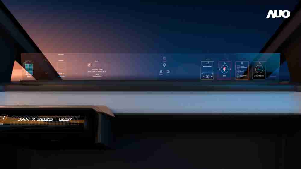 开云电子无界透明显示接口(Horizon Image Glass)透过车运算方案整合仪表板、、、、中控台及副驾显示器，，，一体式全景呈现，，，，提供乘用者清晰的前方视野、、、、行车必要信息与娱乐功能